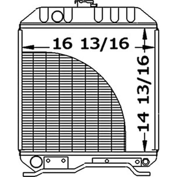 Aftermarket Radiator Fits Ford New Holland Compact Tractor 1510 1710 SBA310100291 - main